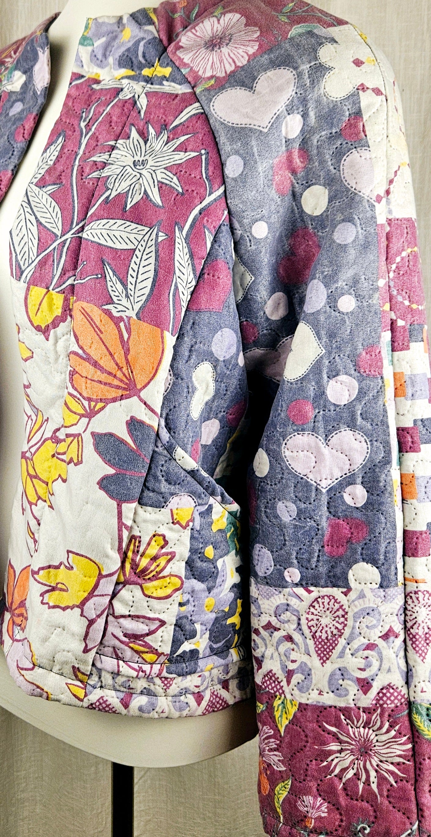 Upcycled Jacke "Patchwork" one size
