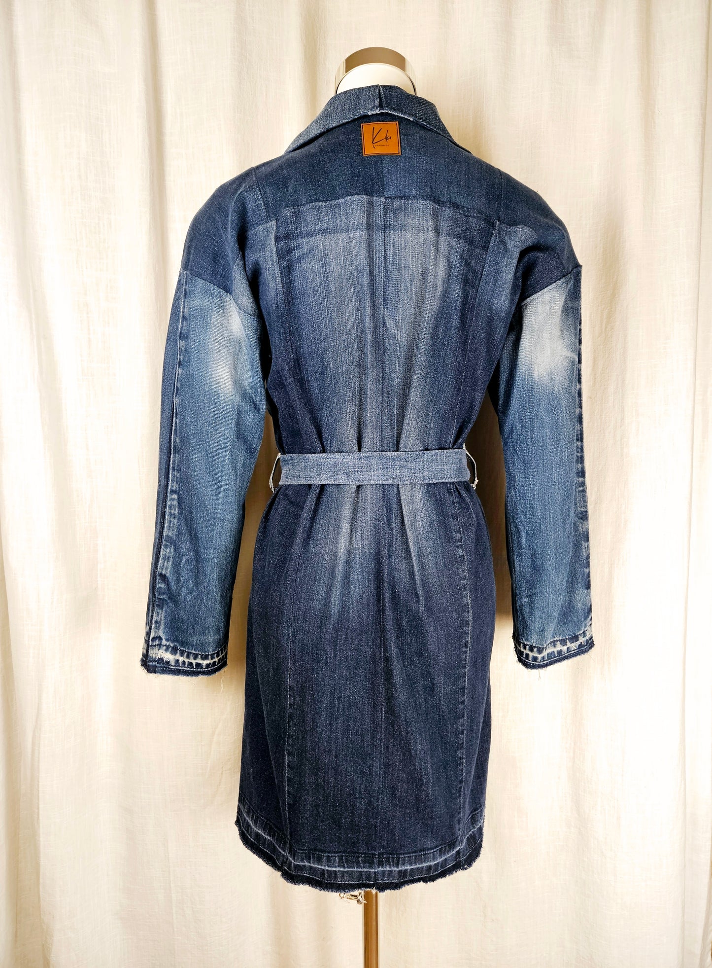 Upcycled Jeansmantel Gr. S/M