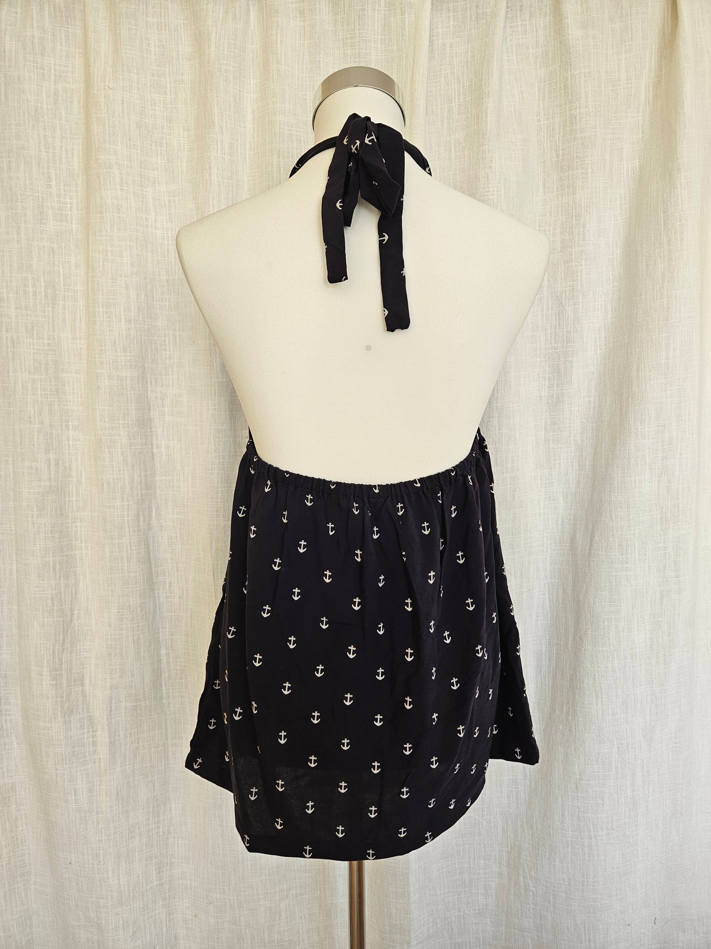 Dunkelblaues Top "Danish Neck" Gr. S