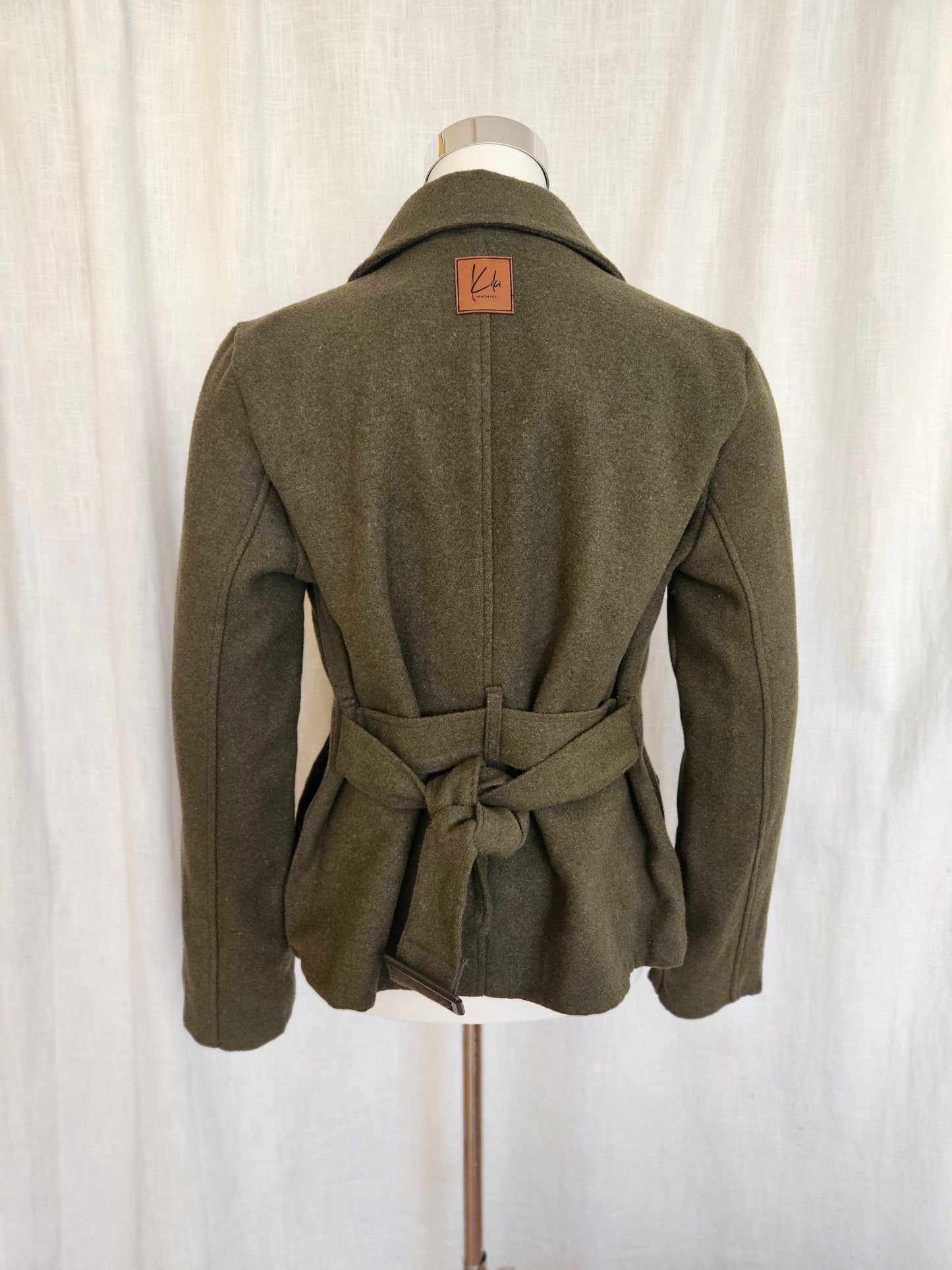 Upcycled grüne Jacke Gr. S
