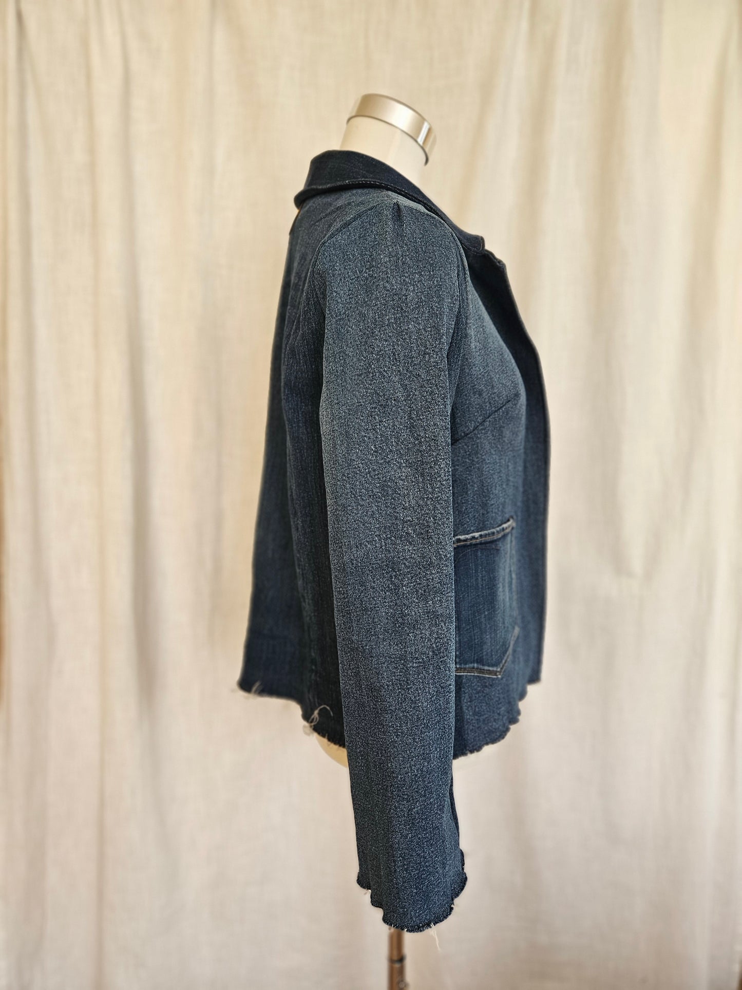 Upcycled Jeansjacke Gr. S