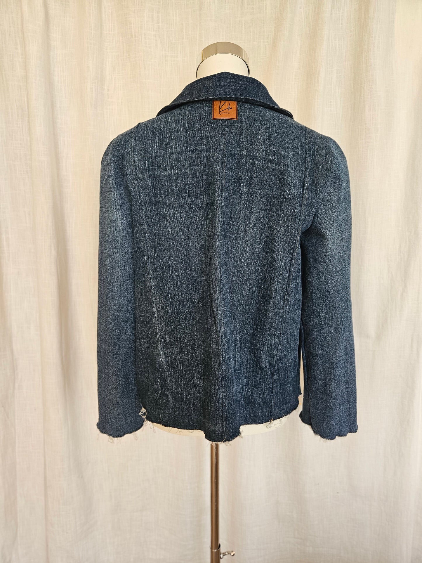 Upcycled Jeansjacke Gr. S