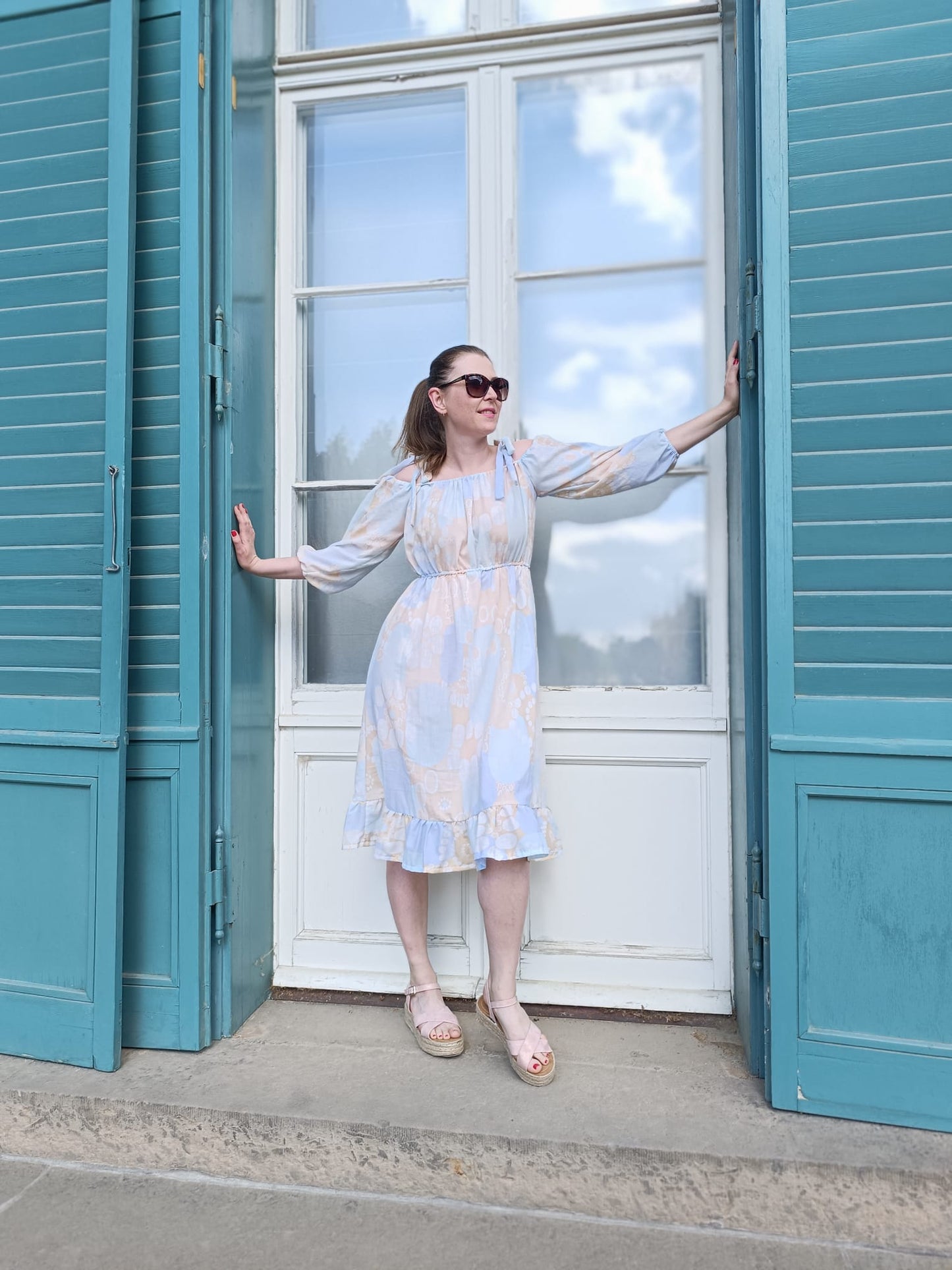 Upcycled Sommerkleid "Midi" Gr. S