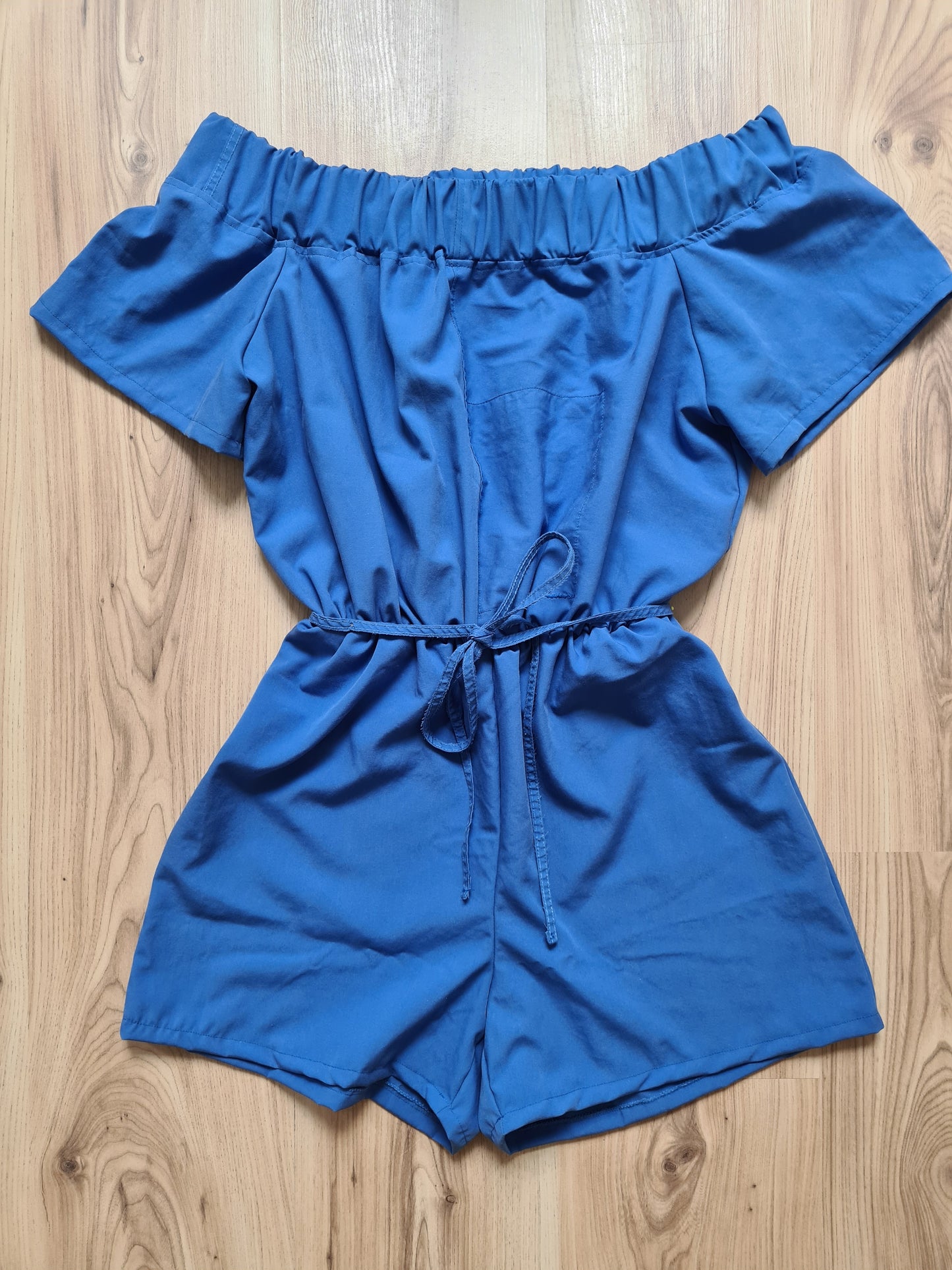 Upcycled off-shoulder Jumpsuit Gr. S