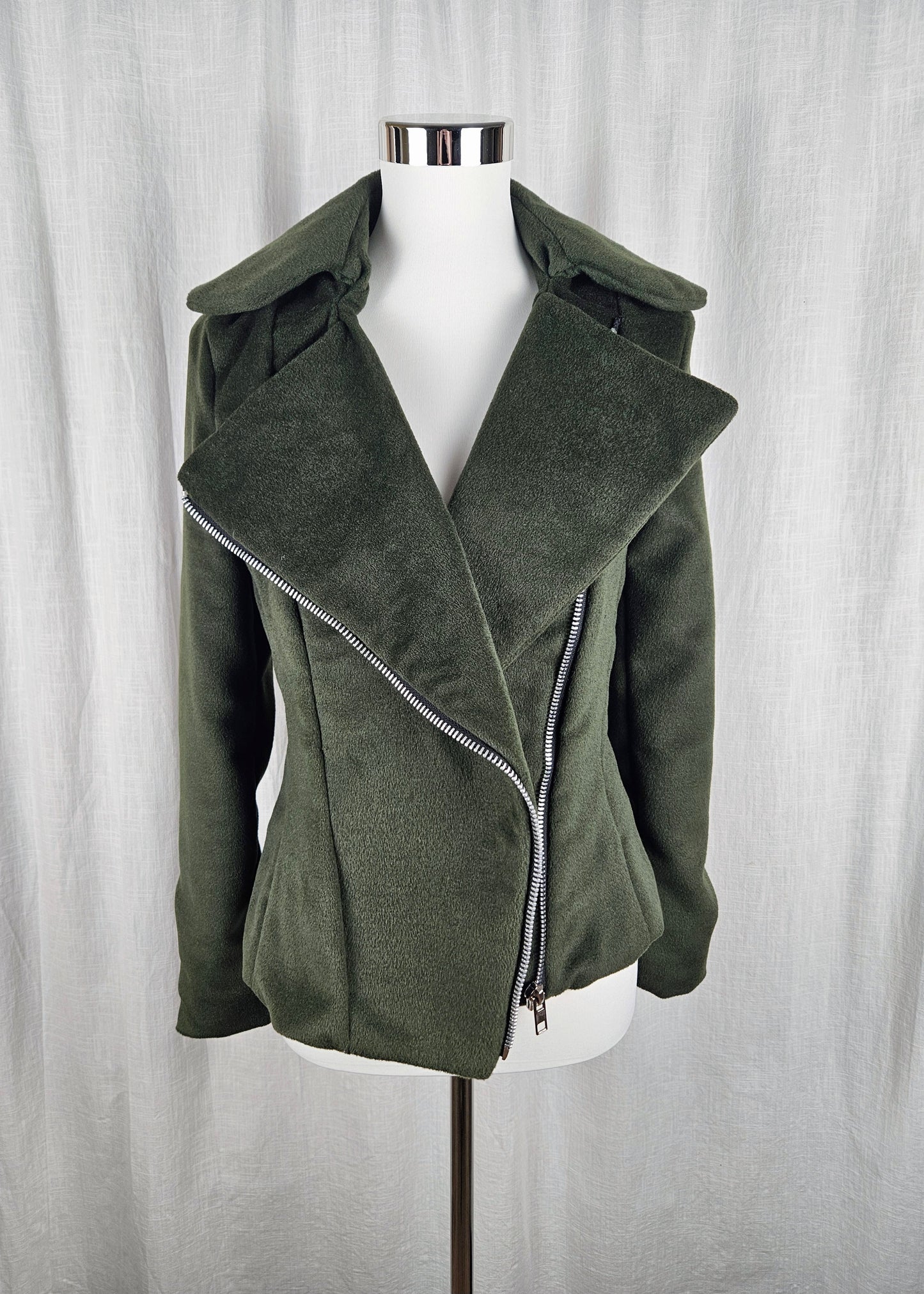 Grüne Bikerjacke Gr. 36 / S