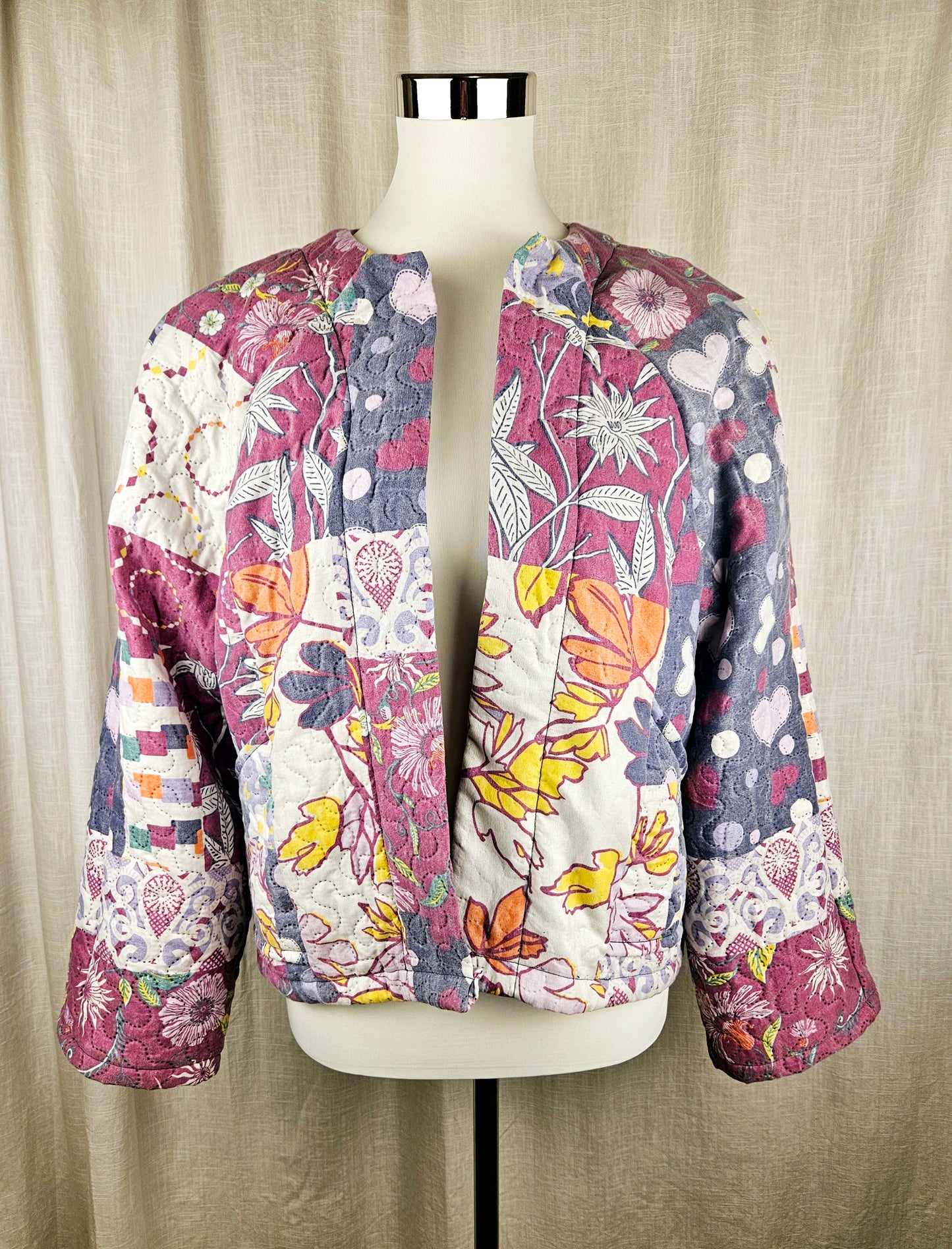 Upcycled Jacke "Patchwork" one size