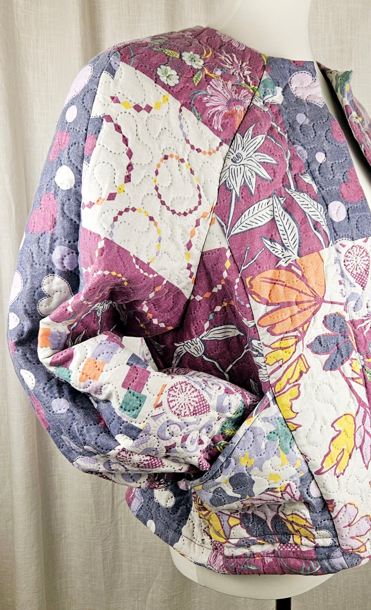 Upcycled Jacke "Patchwork" one size