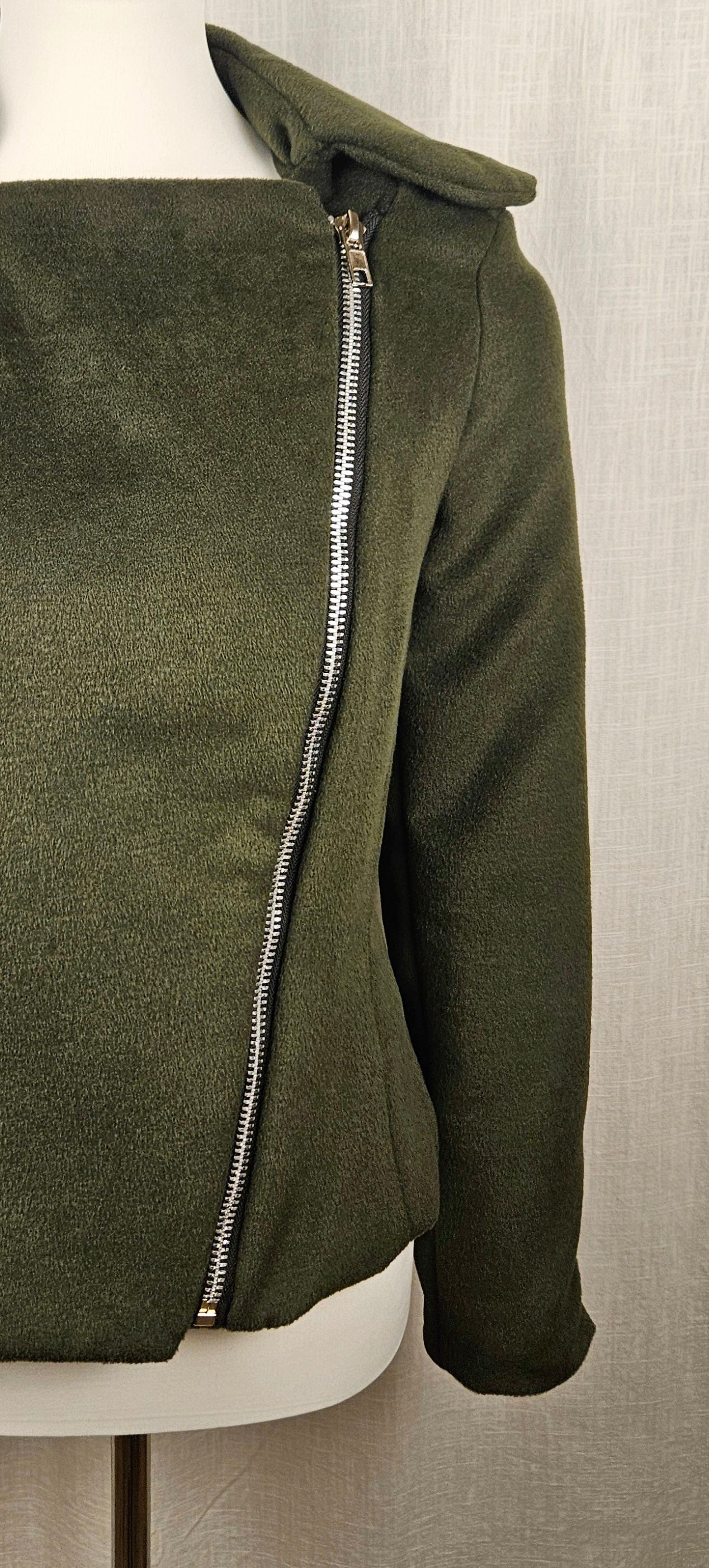 Grüne Bikerjacke Gr. 36 / S