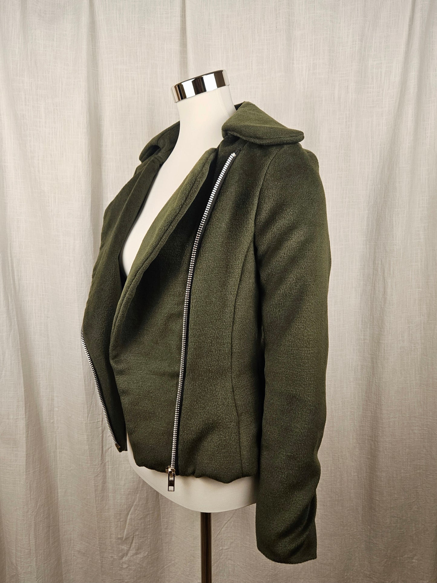 Grüne Bikerjacke Gr. 36 / S