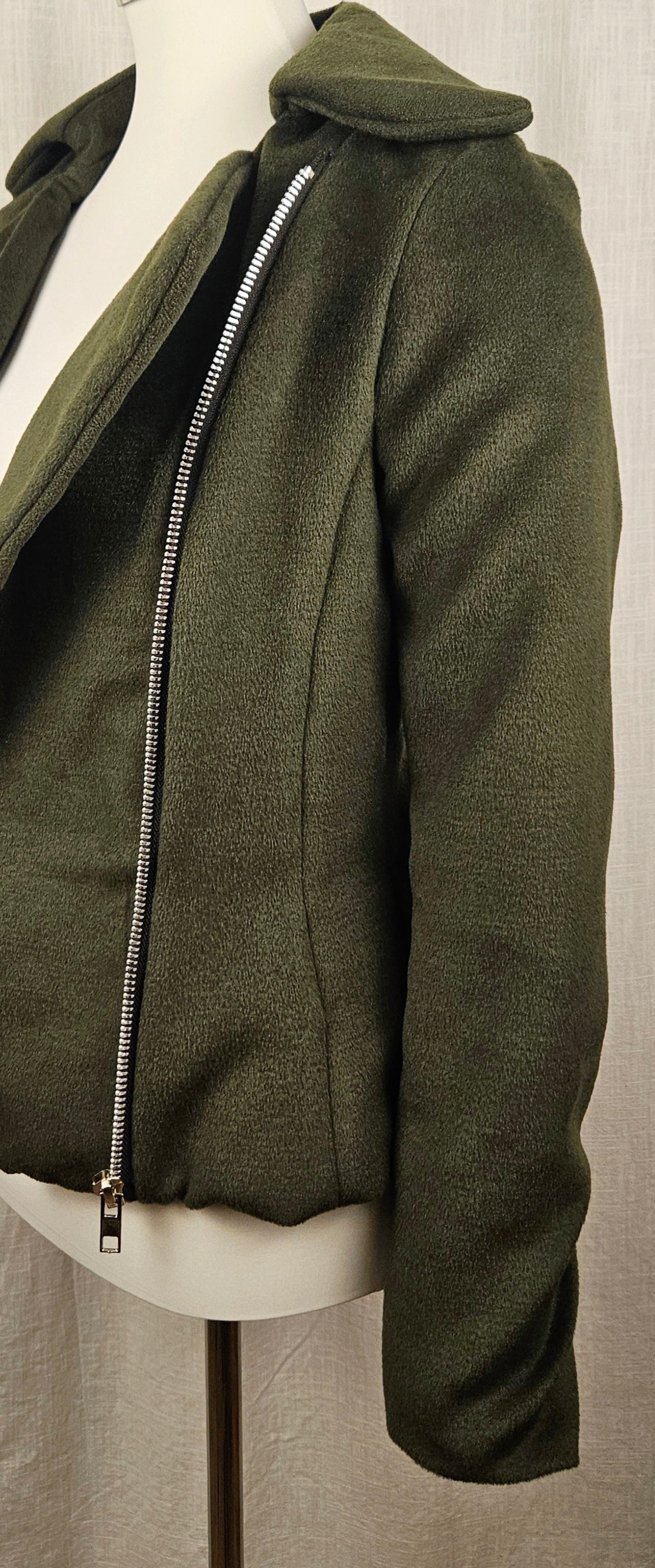 Grüne Bikerjacke Gr. 36 / S