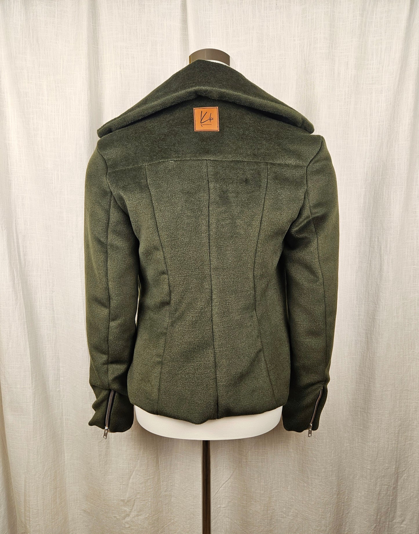 Grüne Bikerjacke Gr. 36 / S