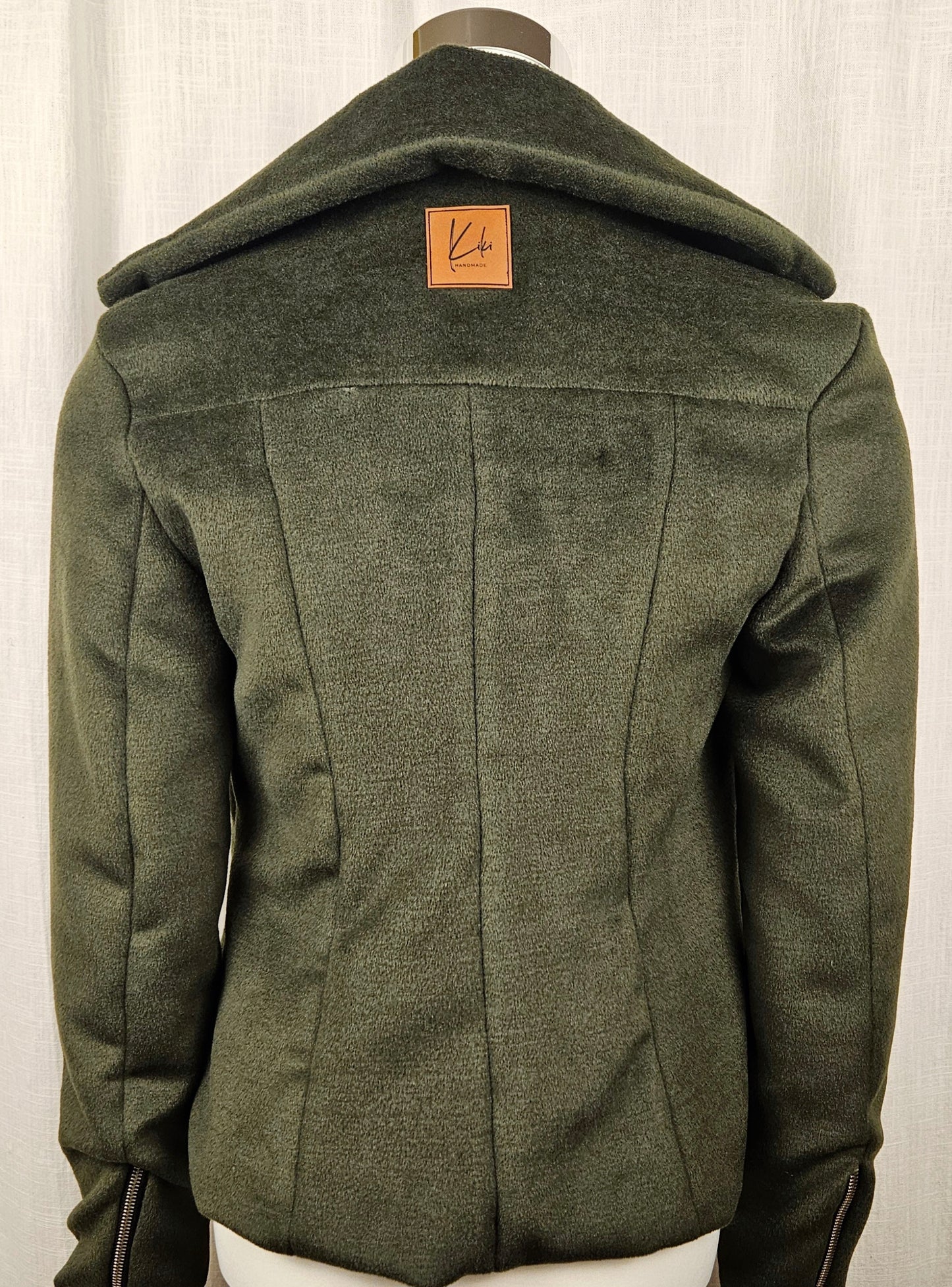 Grüne Bikerjacke Gr. 36 / S
