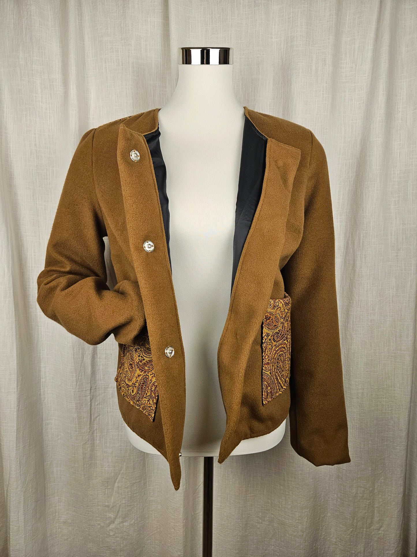 Wendbare Wolljacke Paris Style "Paisley" Gr. S/M