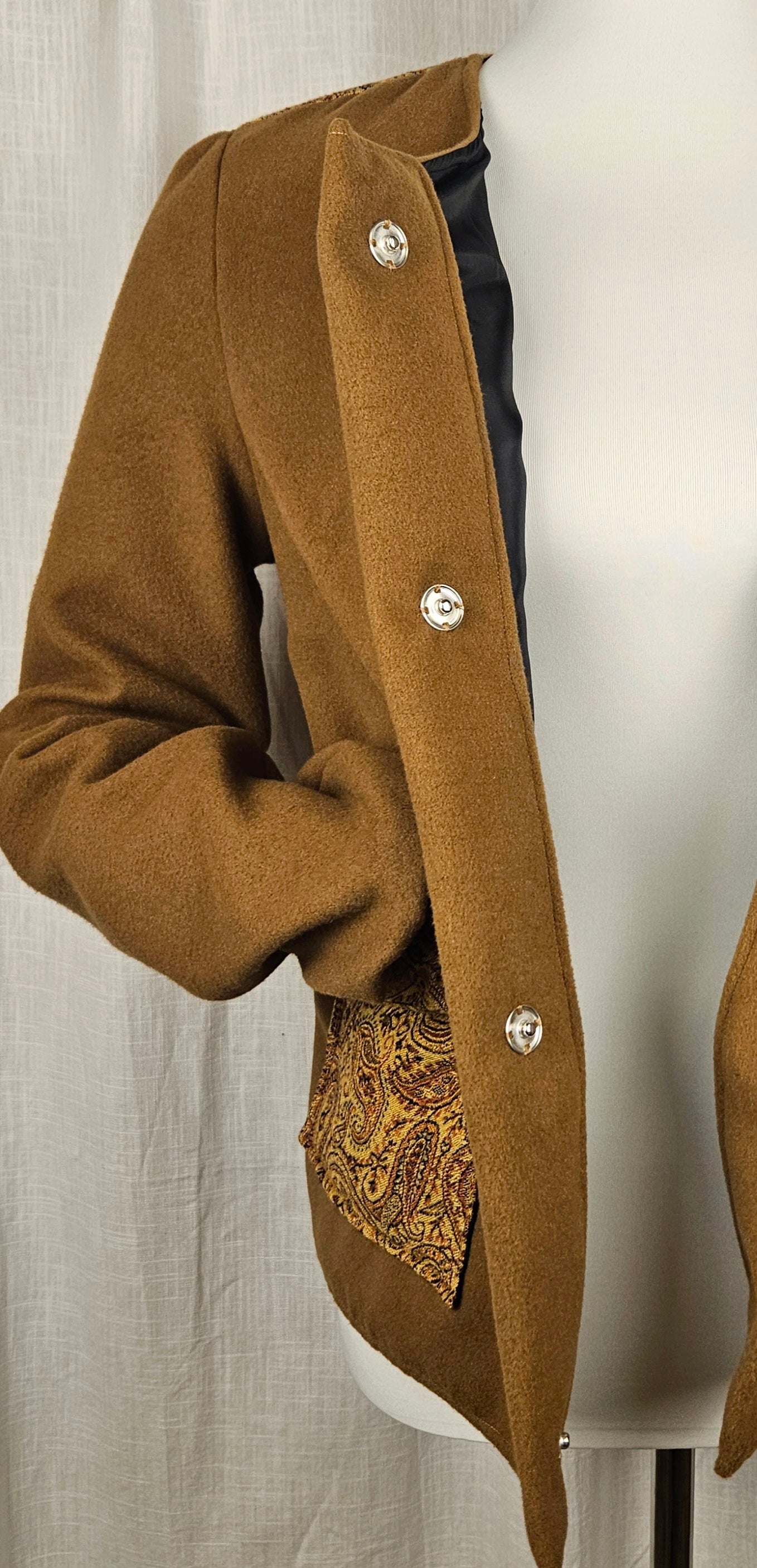 Wendbare Wolljacke Paris Style "Paisley" Gr. S/M