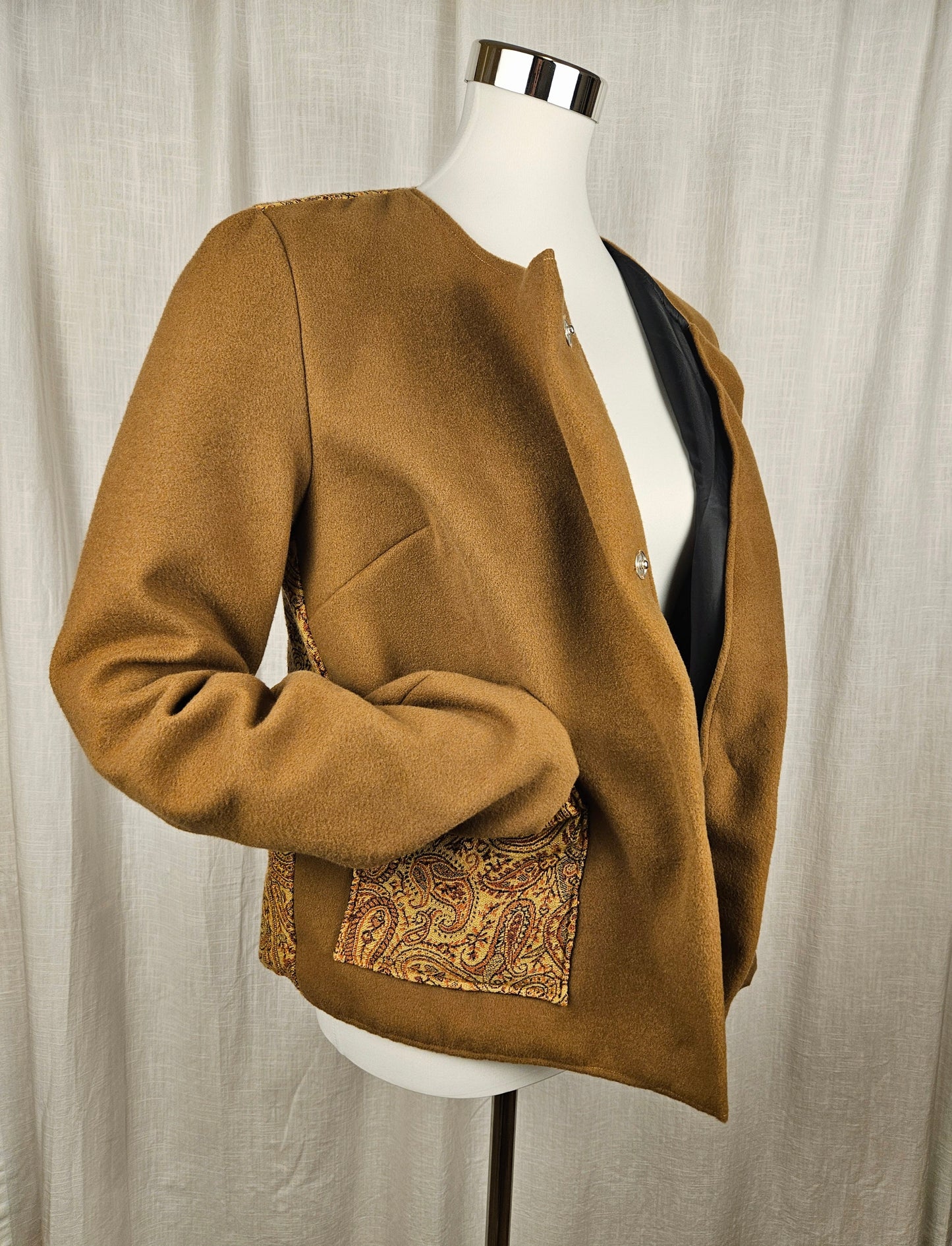 Wendbare Wolljacke Paris Style "Paisley" Gr. S/M