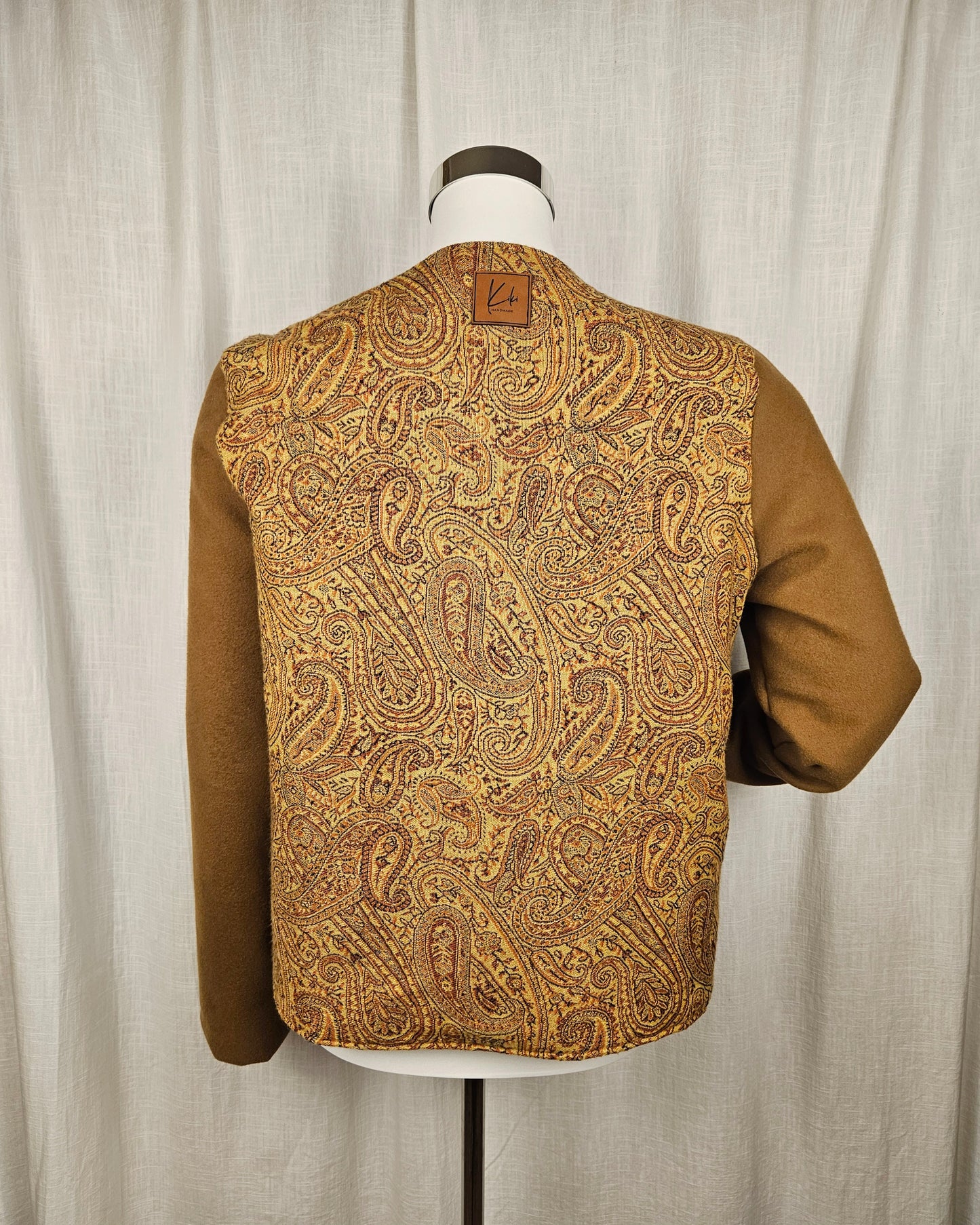 Wendbare Wolljacke Paris Style "Paisley" Gr. S/M