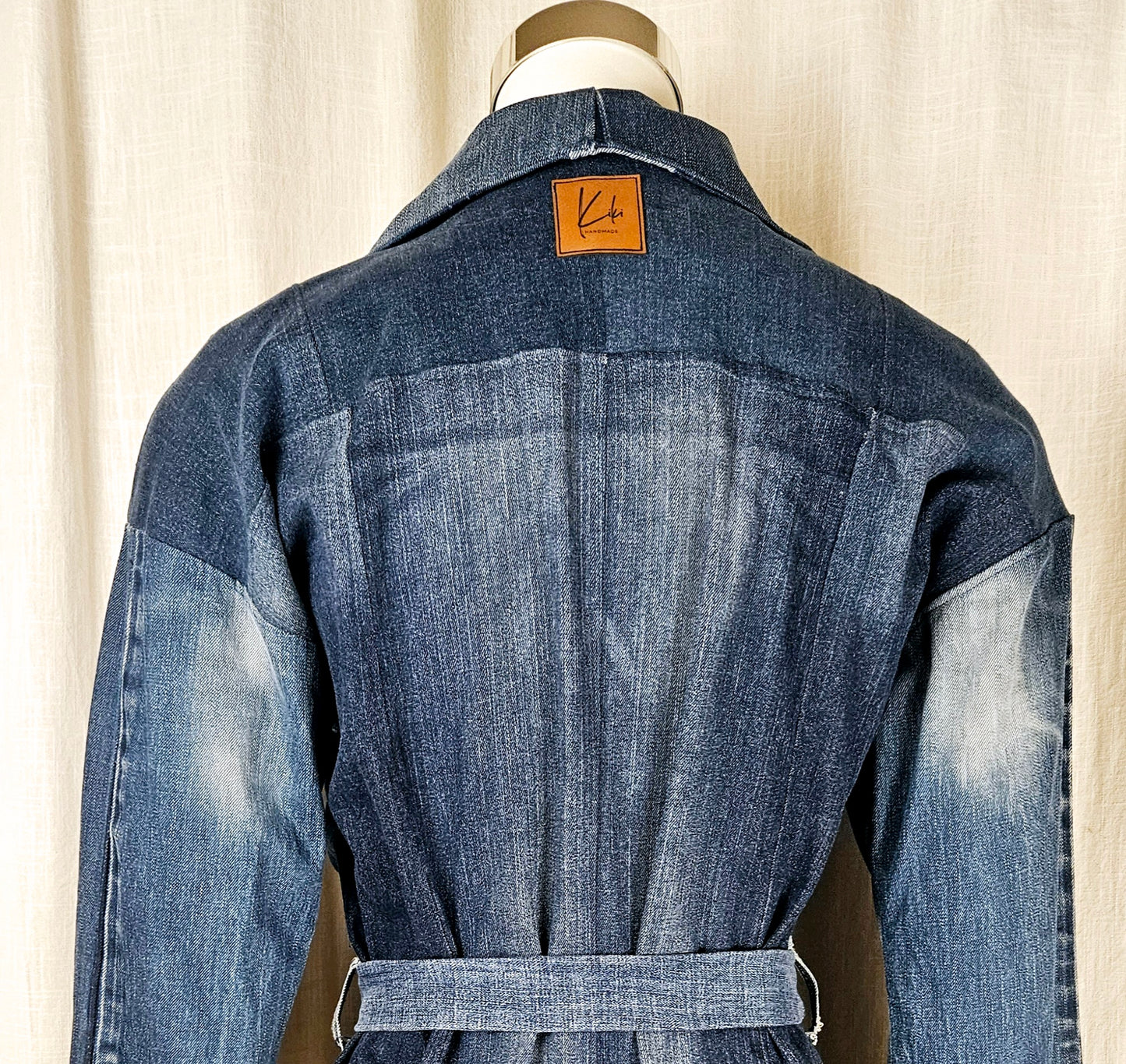 Upcycled Jeansmantel Gr. S/M