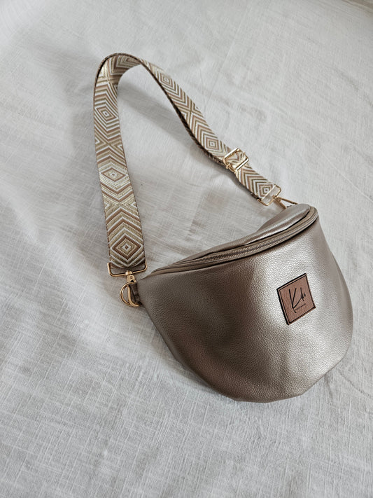 Taupe Crossbody Bag mit Glow