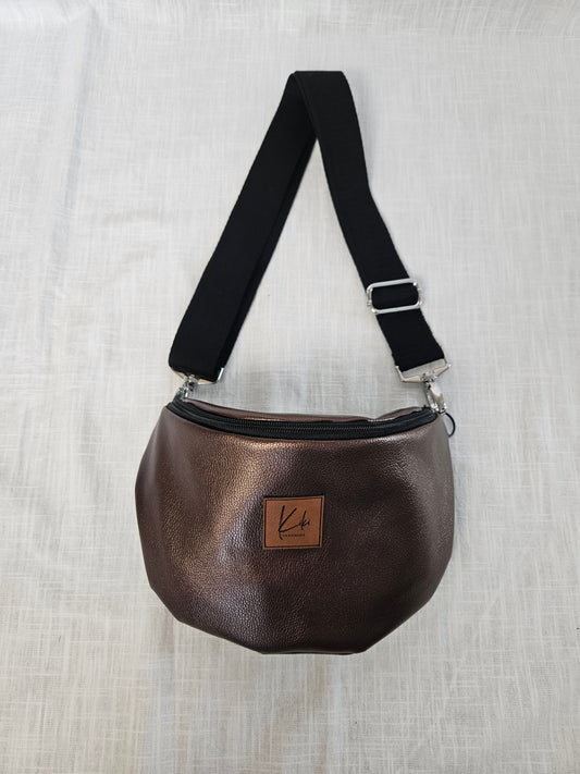 Braune Crossbody Bag mit Glow