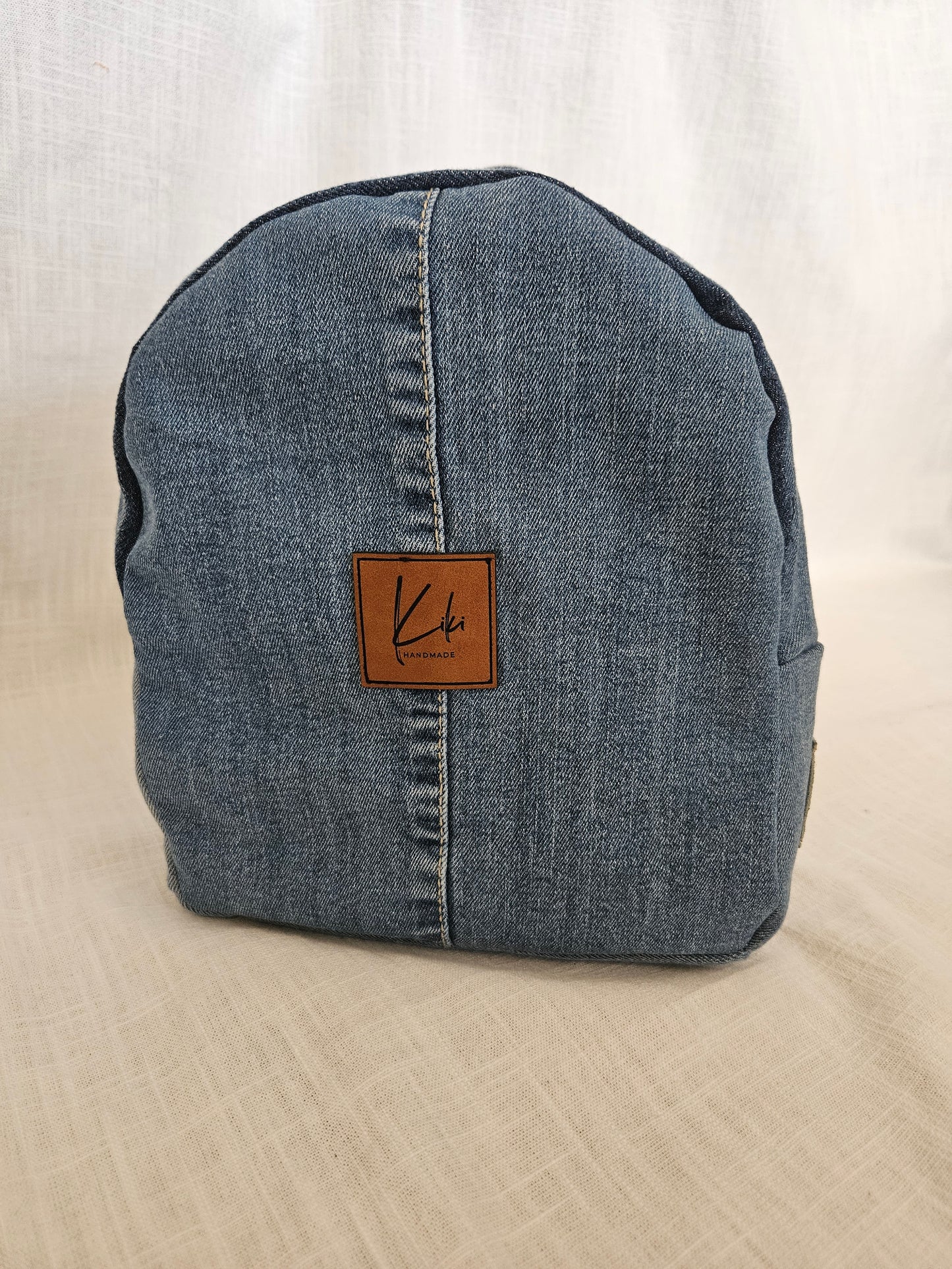 Upcycled Jeans Mini Rucksack hellblau "Lemmi"