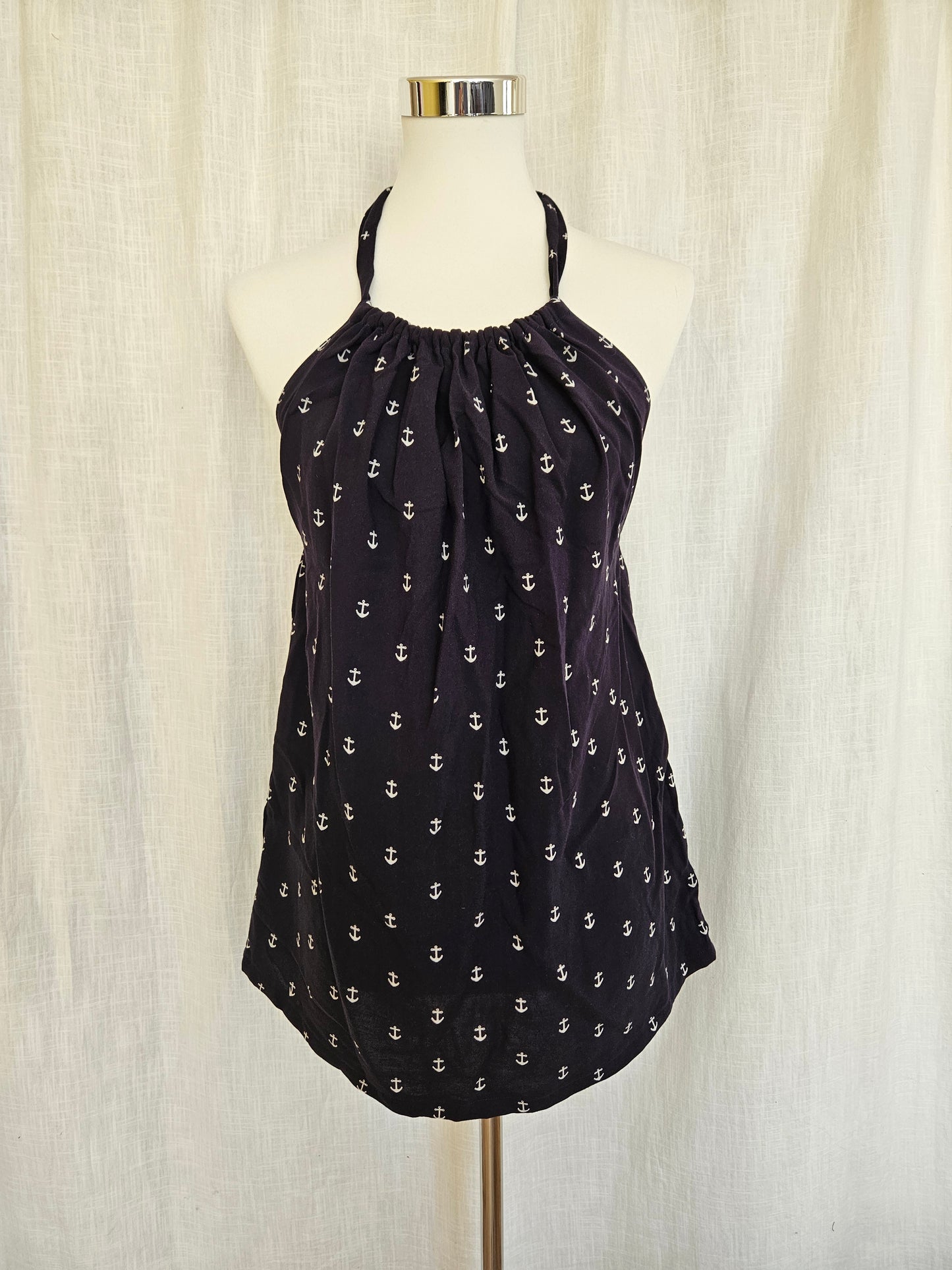 Dunkelblaues Top "Danish Neck" Gr. S