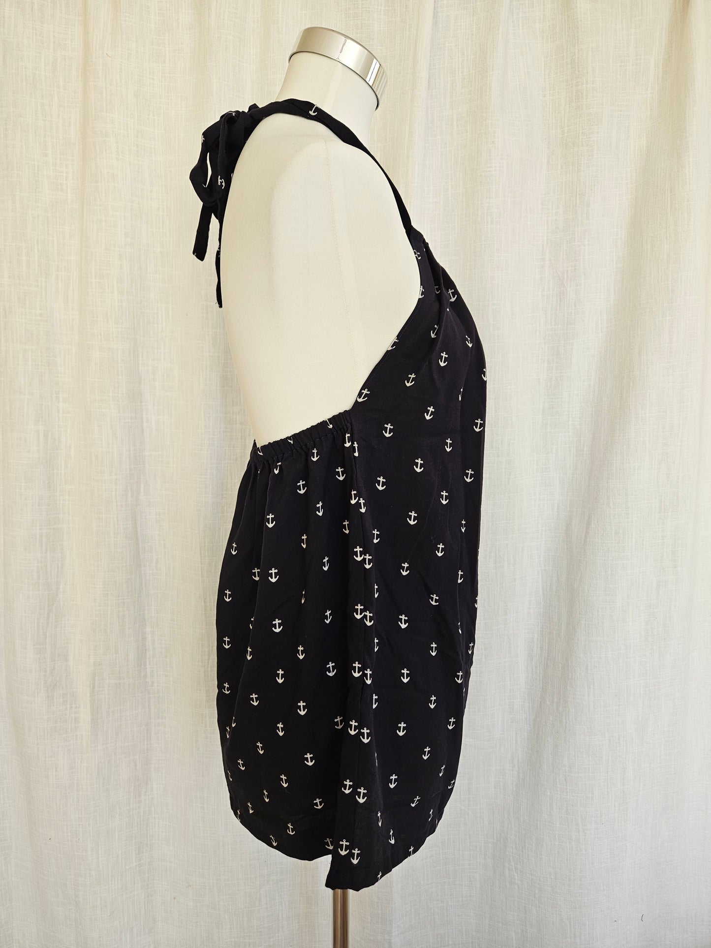Dunkelblaues Top "Danish Neck" Gr. S