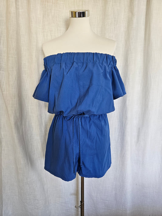 Upcycled off-shoulder Jumpsuit Gr. S
