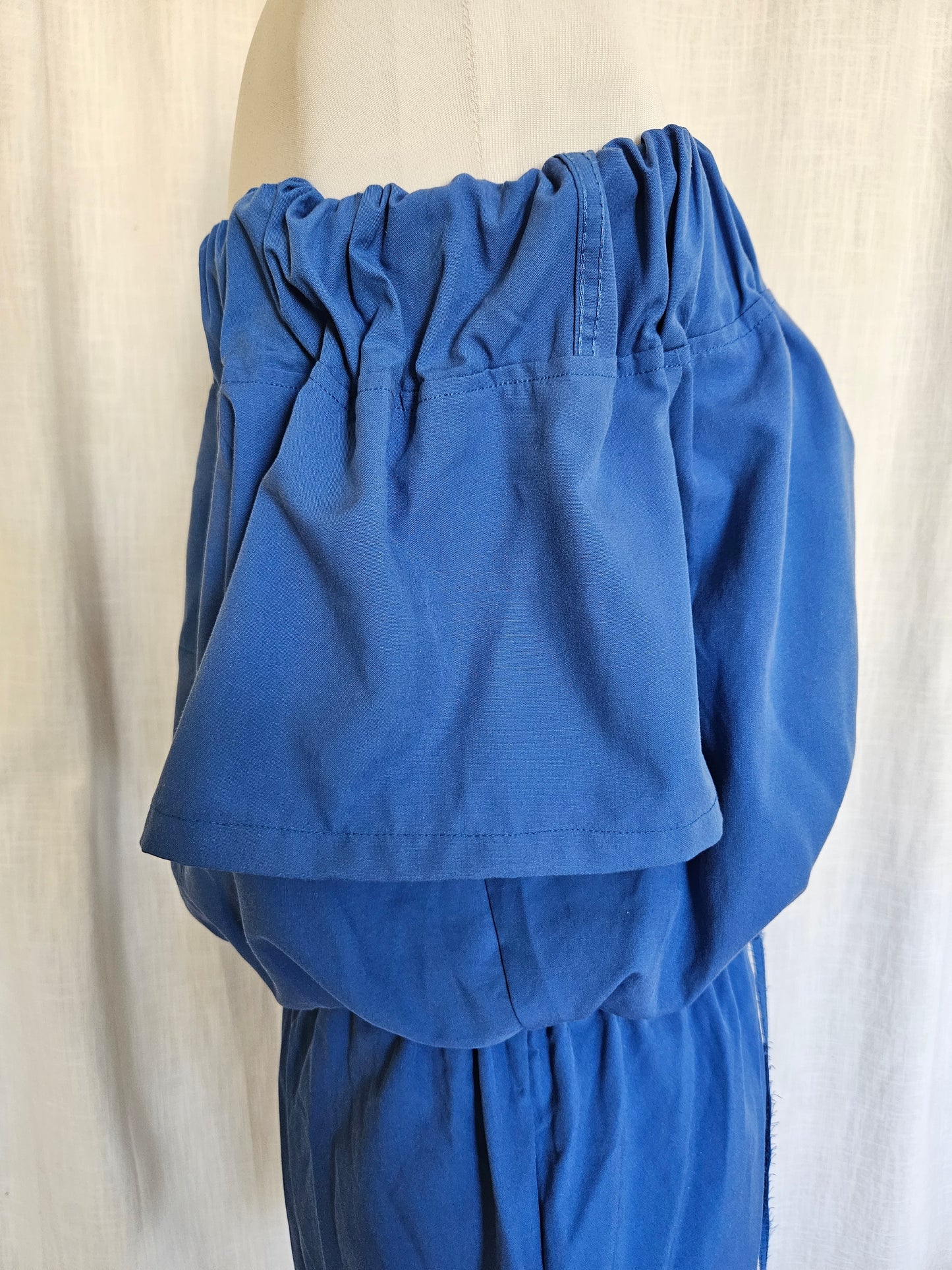 Upcycled off-shoulder Jumpsuit Gr. S