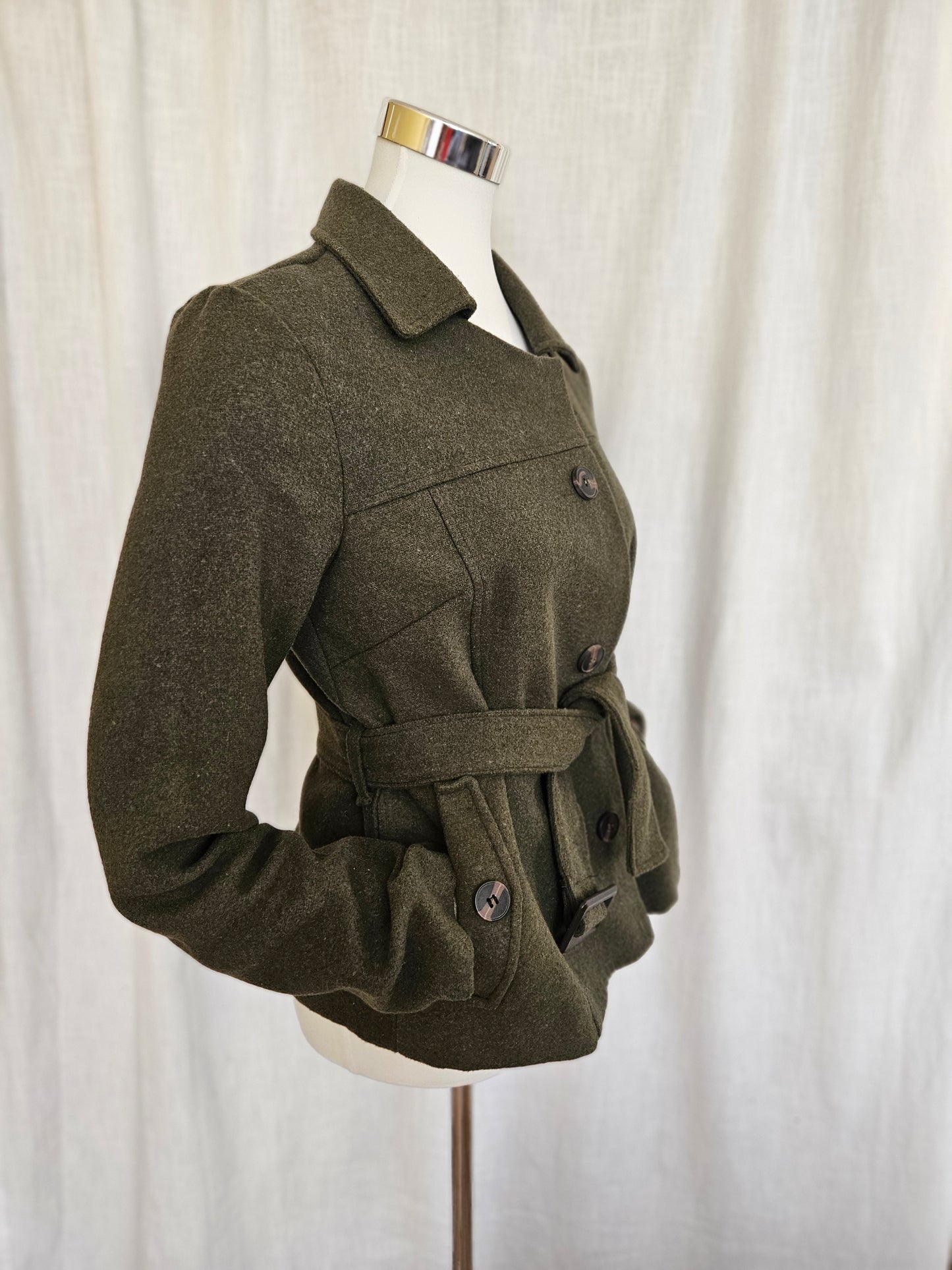 Upcycled grüne Jacke Gr. S