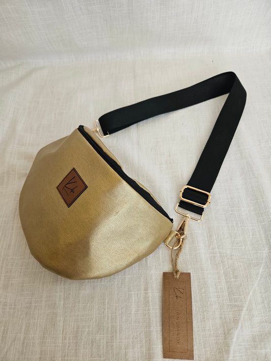 Goldene Crossbody Bag mit Glow "Schwarz"