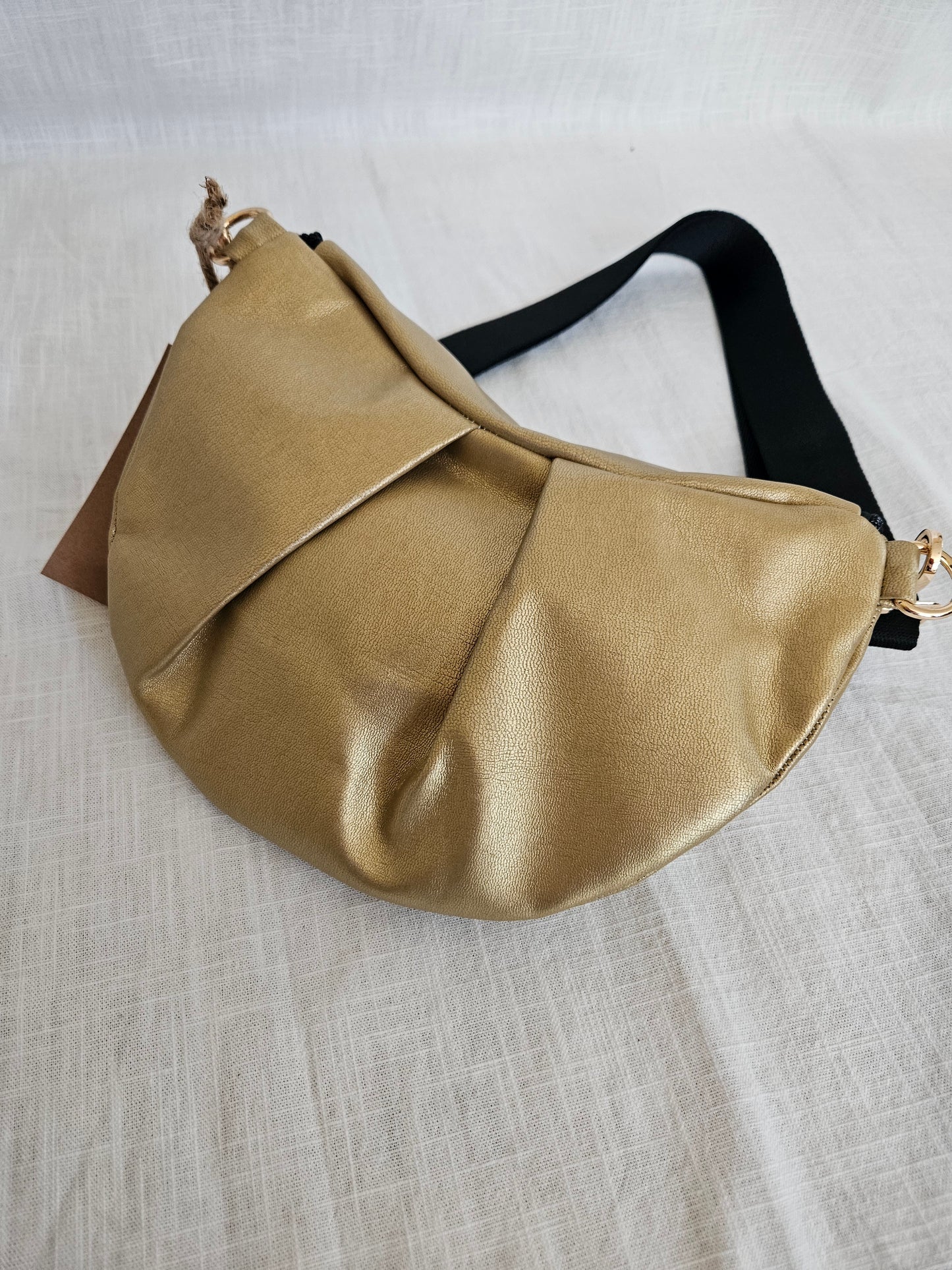 Goldene Crossbody Bag mit Glow "Schwarz"