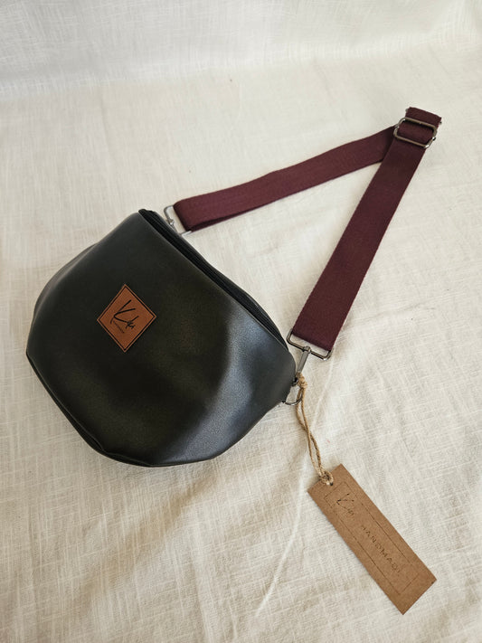 Anthrazit Crossbody Bag metallic "Bordeaux"