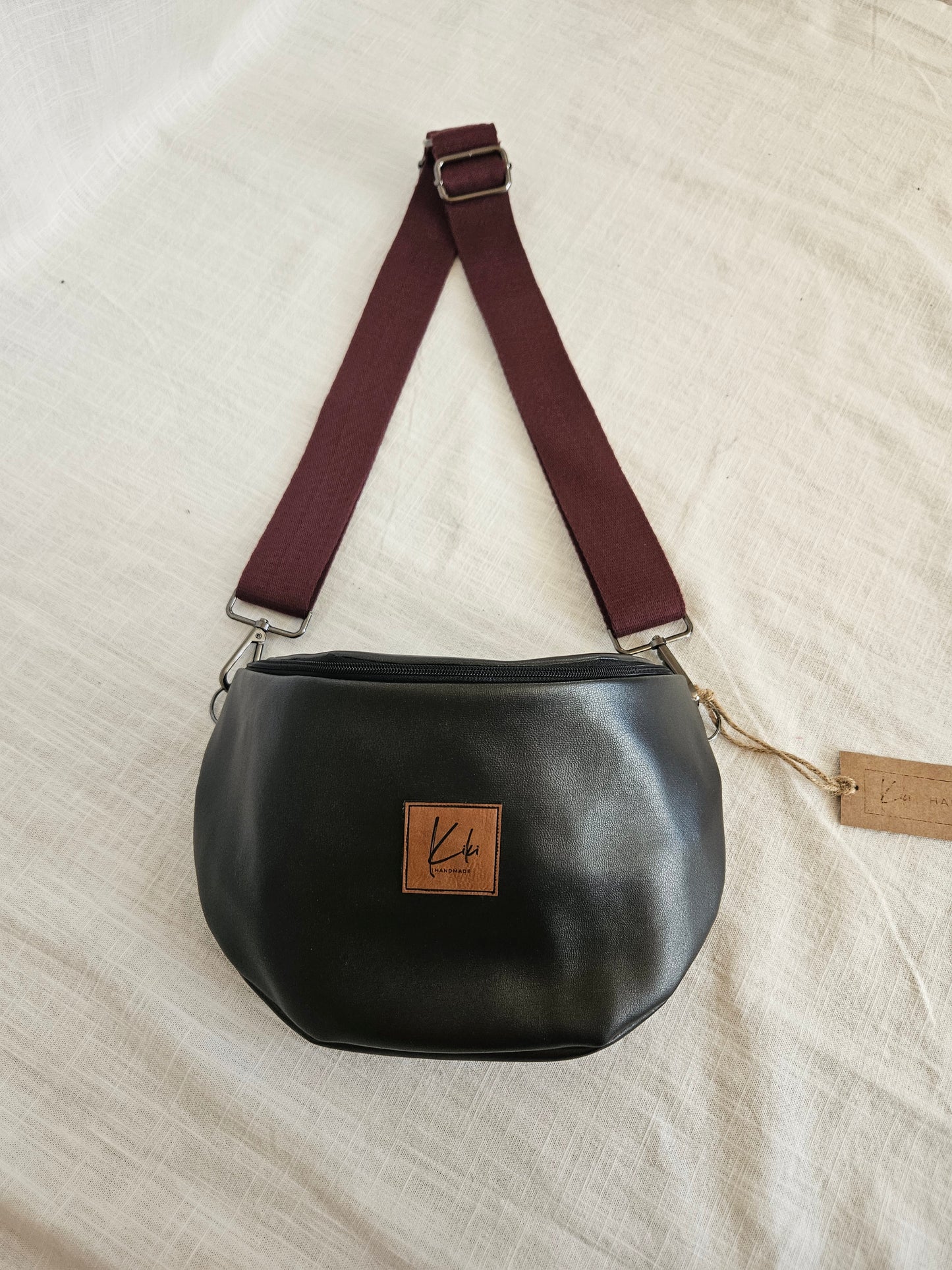 Anthrazit Crossbody Bag metallic "Bordeaux"