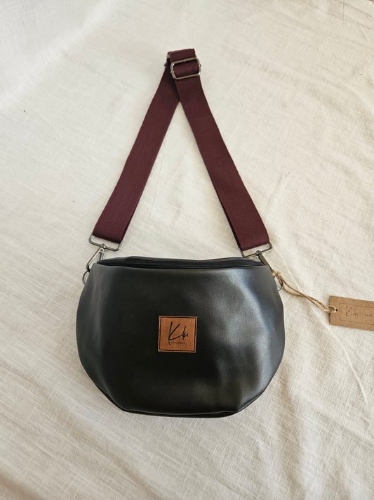 Anthrazit Crossbody Bag metallic "Bordeaux"