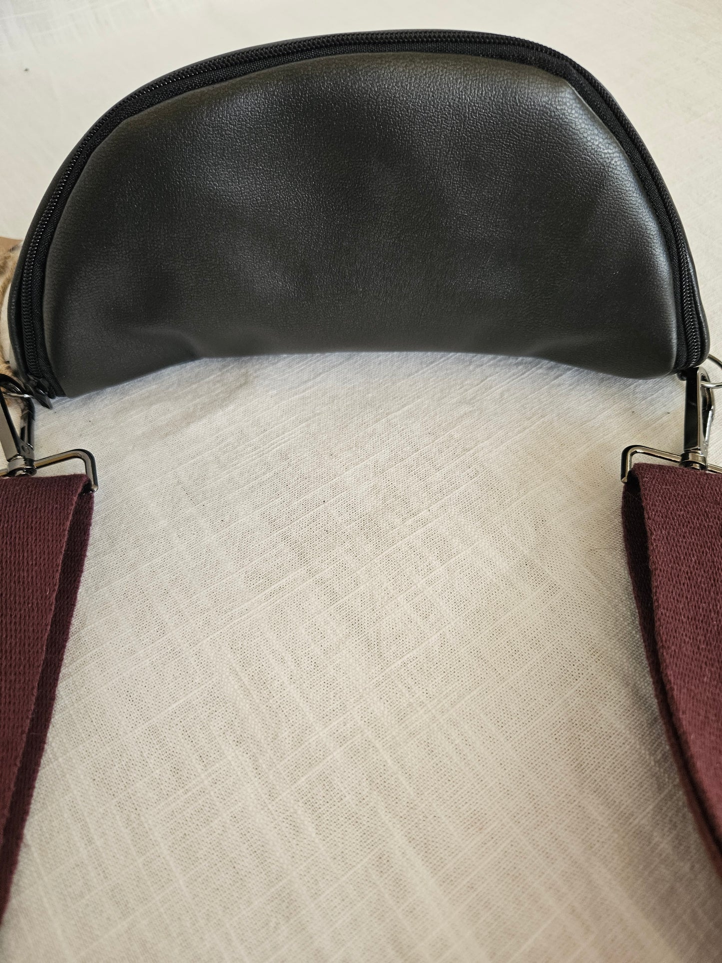 Anthrazit Crossbody Bag metallic "Bordeaux"