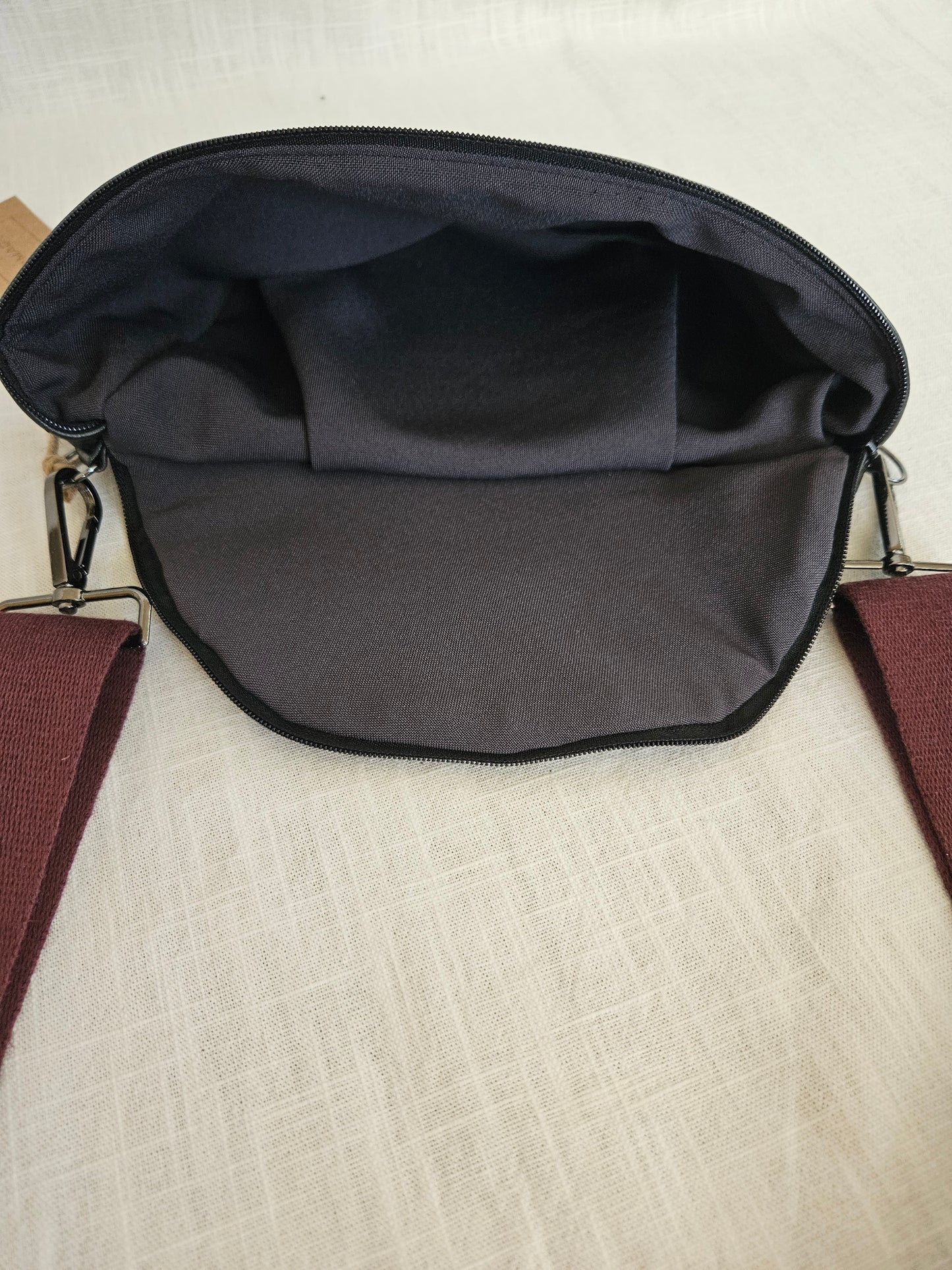 Anthrazit Crossbody Bag metallic "Bordeaux"