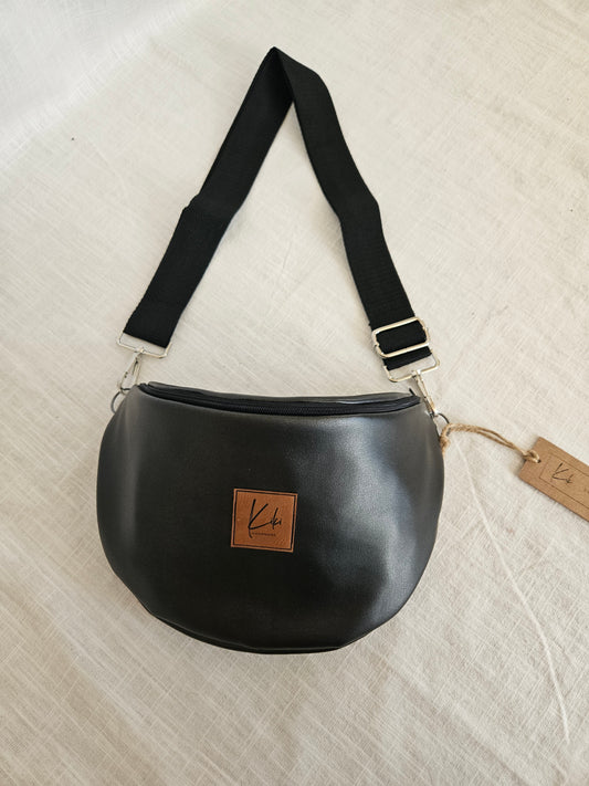 Anthrazit Crossbody Bag metallic "Schwarz"