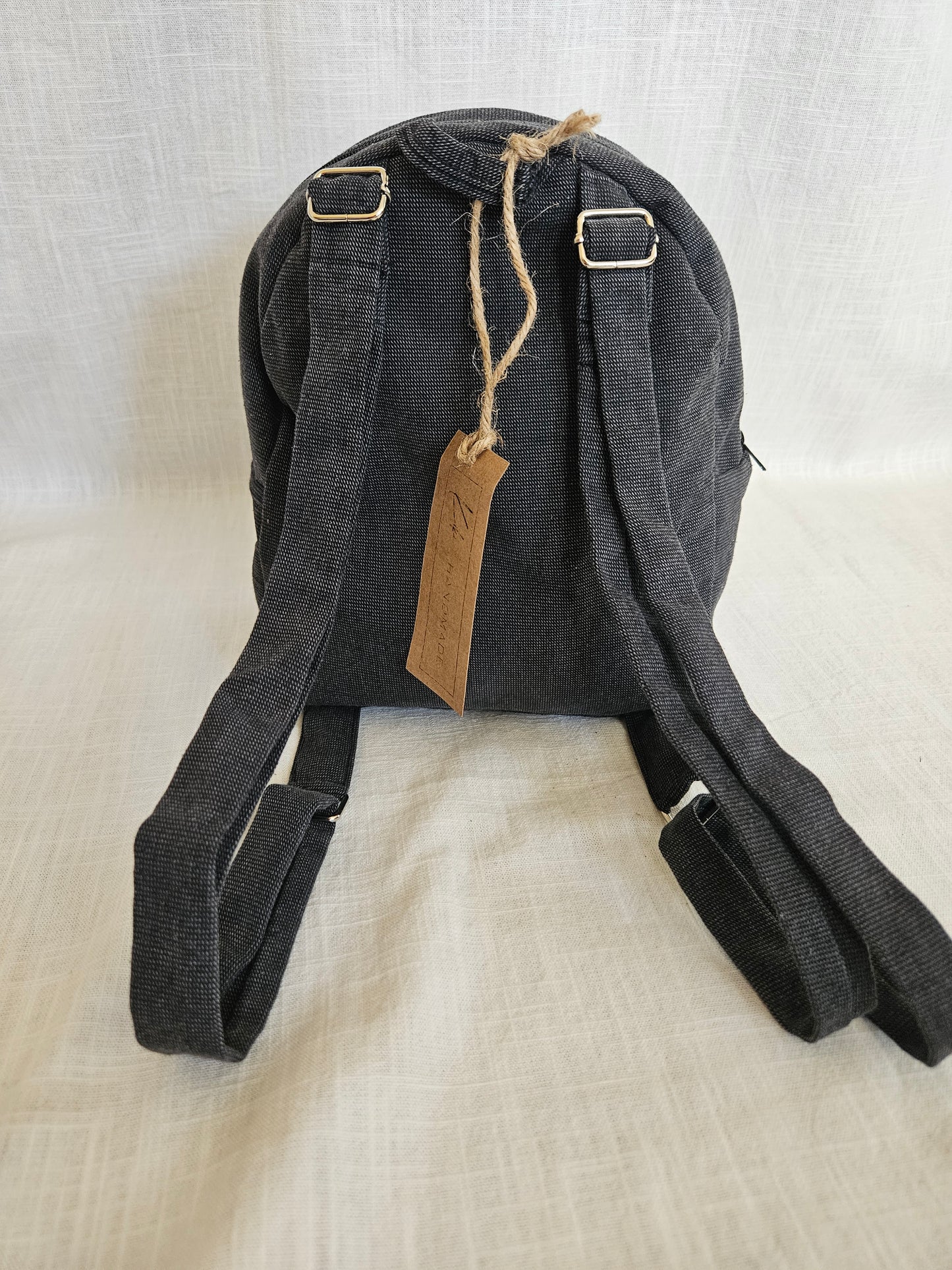 Upcycled Mini Rucksack dunkelgrau "Chino"