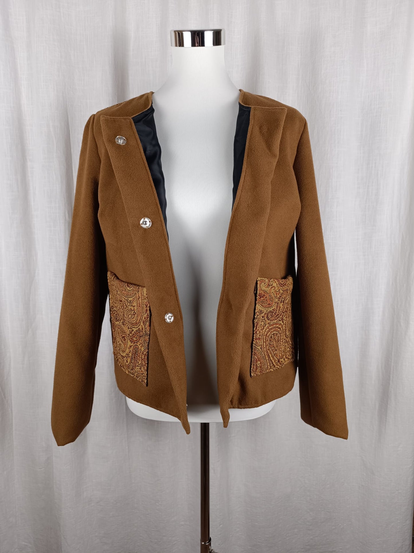 Wendbare Wolljacke Paris Style "Paisley" Gr. S/M