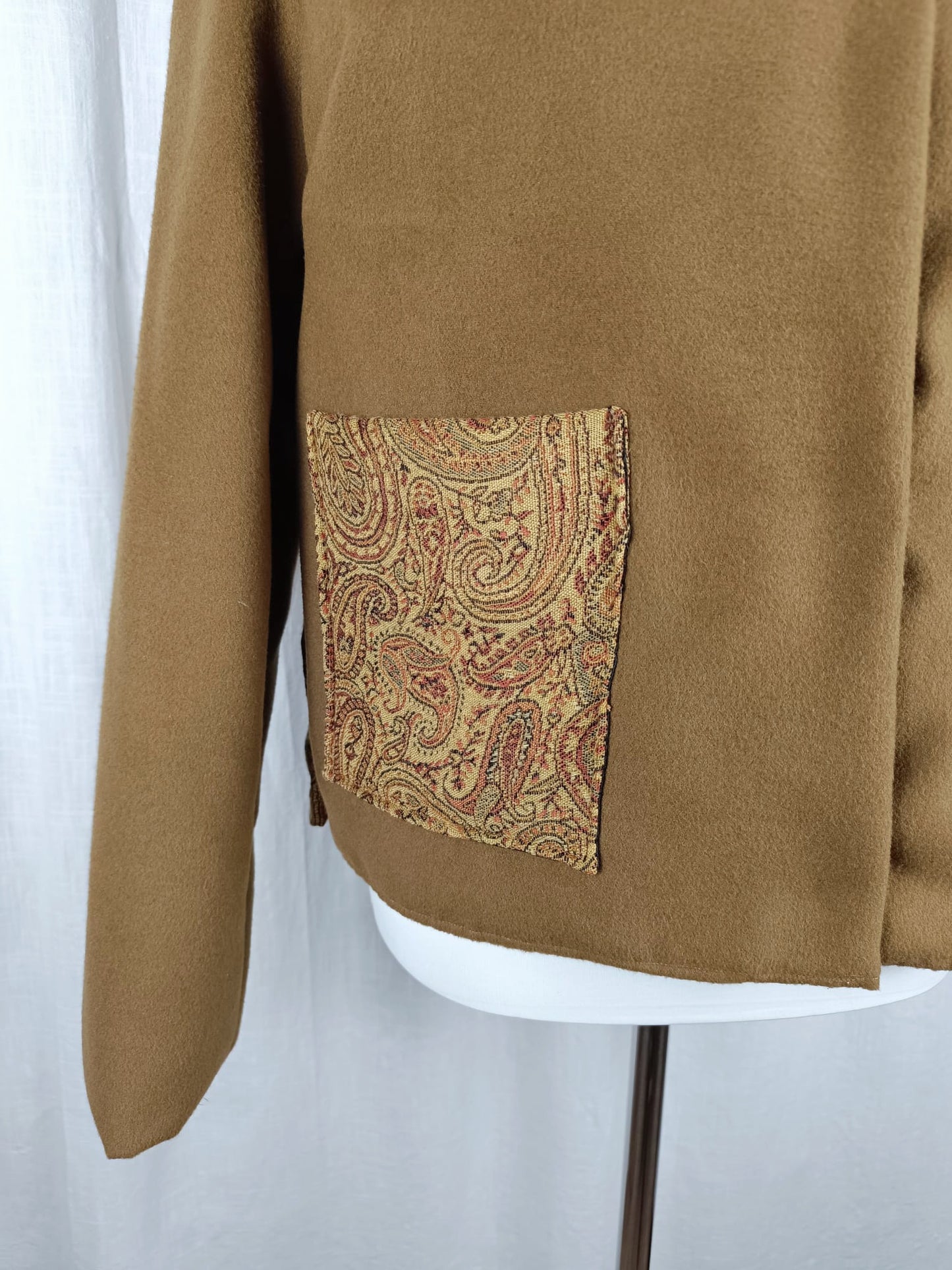 Wendbare Wolljacke Paris Style "Paisley" Gr. S/M